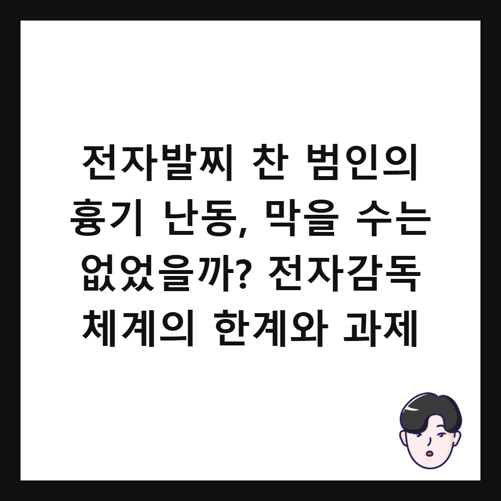 전자발찌 찬 범인의 흉기 난동, 막을 수는 없었을까? 전자감독 체계의 한계와 과제